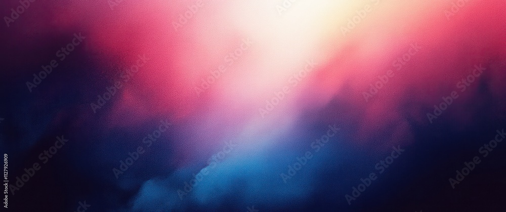 Poster vibrant blue pink abstract gradient background with glowing noise texture dreamy composition