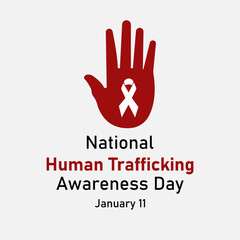 vector graphic of National Human Trafficking Awareness Day good for national National Human Trafficking Awareness Day celebration. flat design. flyer design.flat illustration.