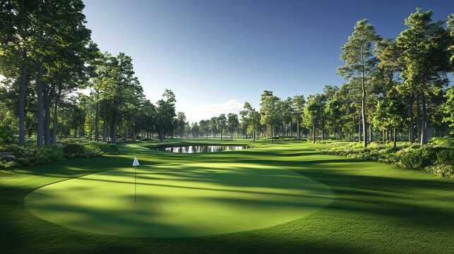 Professional golf simulator with virtual courses and digital interface