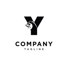 Letter Y Ferret Logo Icon Vector