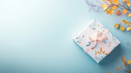 Brightly colored gift box bold prints for celebrating gifting moments in a modern tranquil home aesthetic ideal for festive occasions and personalization