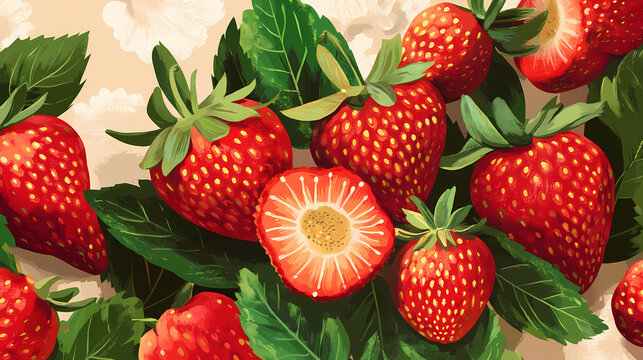 Fresas. Fresco. Illustration