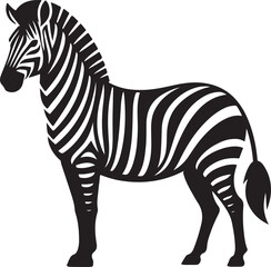 Zebra Vector, Zebra silhouette vector illustration, Zebra isolated vector icon