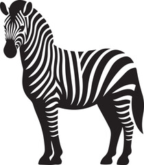 Zebra Vector, Zebra silhouette vector illustration, Zebra isolated vector icon