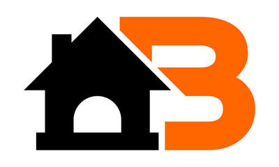 letter B home building logo