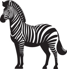 Zebra Vector, Zebra silhouette vector illustration, Zebra isolated vector icon