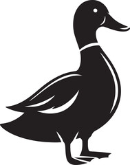 Duck silhouette vector illustration, Duck line art vector