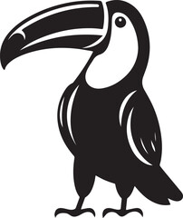 Toucan vector art, Toucan silhouette vector illustration design © Hai