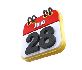 Calendar June Date 28