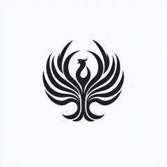 Obraz premium Stylized phoenix bird logo design.