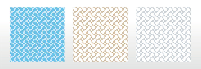 Set of abstract geometric patterns. Seamless vector backgrounds. Colored ornaments Graphic modern patterns Simple lattice graphic design