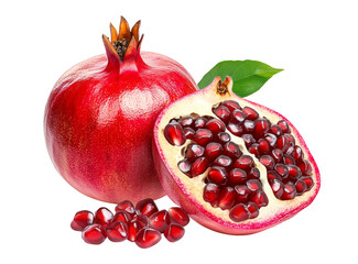 High-Quality PNG Pomegranate Isolated on White Background – High Resolution