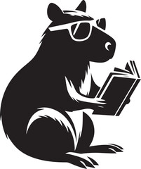 Anthropomorphic animal silhouette vector art Anthropomorphic animal vector illustration