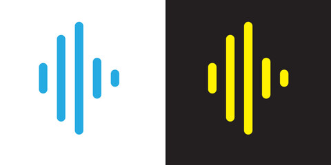 sound waveform pattern for radio podcasts, music player, video editor, voice message in social media chats, voice assistant, recorder. vector illustration