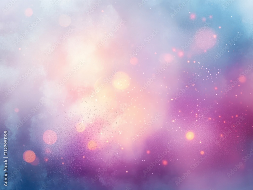 Aufkleber sparkling light background with colorful bokeh and dreamy glow