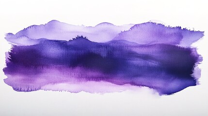 Abstract purple watercolor background with brush strokes and soft shapes