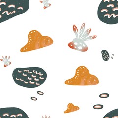 Pattern plant and cactus background illustration
