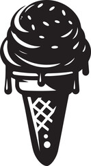 ICE Cream isolated vector, ICE Cream silhouette vector, ICE Cream line art illustration