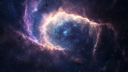 Celestial Nebula: A Cosmic Tapestry of Stars and Gaseous Clouds