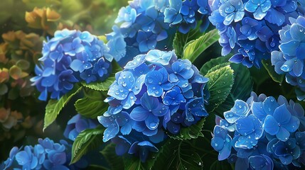 blue flowers in the garden