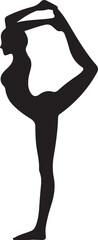 Woman Yoga vector illustration design, Woman Yoga silhouette vector art