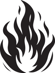 Black Fire Flame vector, Fire Flame line art, Fire Flame silhouette vector illustration