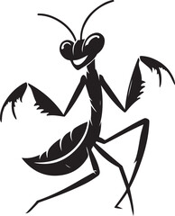 Funny Mantis silhouette vector illustration design