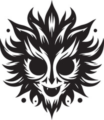 Obraz premium Zombie Head silhouette vector art, Zombie Head vector illustration design