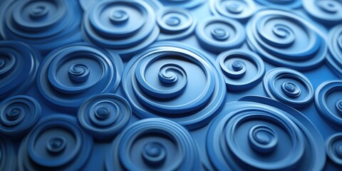 Abstract blue spiral pattern background.