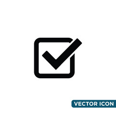 Simple Check Mark Icon Design Template