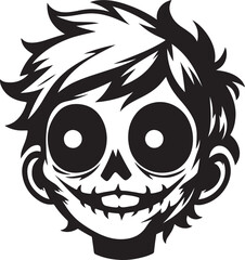 Zombie Head silhouette vector art, Zombie Head vector illustration design