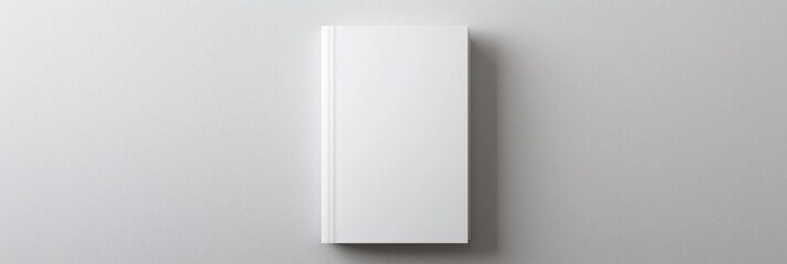 A pristine white book positioned on a smooth surface evokes creativity and potential, inviting thoughts and ideas yet to be expressed in written form.