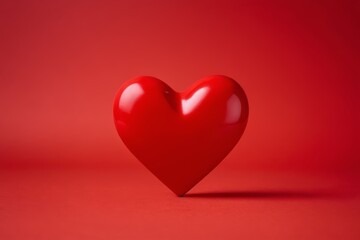 a close up of a red heart on a red background