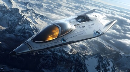 Fototapeta premium A concept image of futuristic space exploration technology
