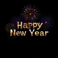 Happy New Years fireworks AI