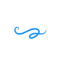 blue swirl swoosh element 