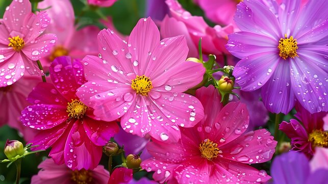 pink and white flowers
