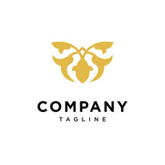 ethnic batik motif logo icon vector