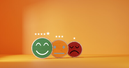 Customer review satisfaction feedback survey concept. Customer can evaluate quality of service...