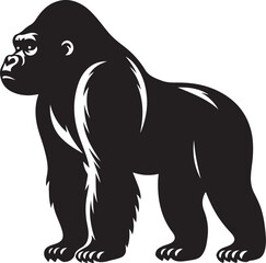 Gorilla silhouette vector art
