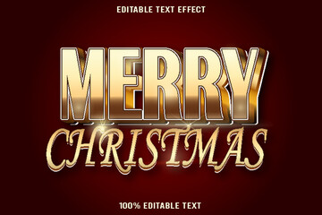 Merry Christmas editable text effect 3d emboss luxury style