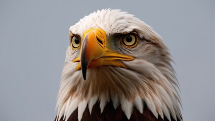 Obraz premium Eagle face on white background