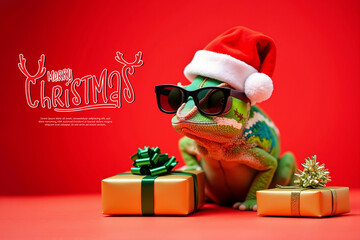 Cute Christmas Iguana - Festive Gifts and Holiday Decorations