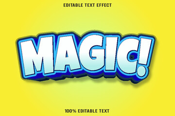  Magic! editable text effect 3d emboss cartoon style