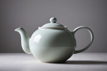 there is a tea pot sitting on a table with a lid