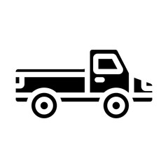 Fototapeta premium Pickup Car Solid Icon