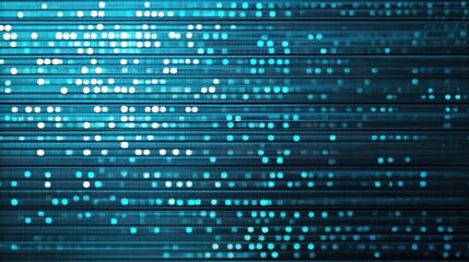 Abstract teal data stream background with glowing dots and lines.
