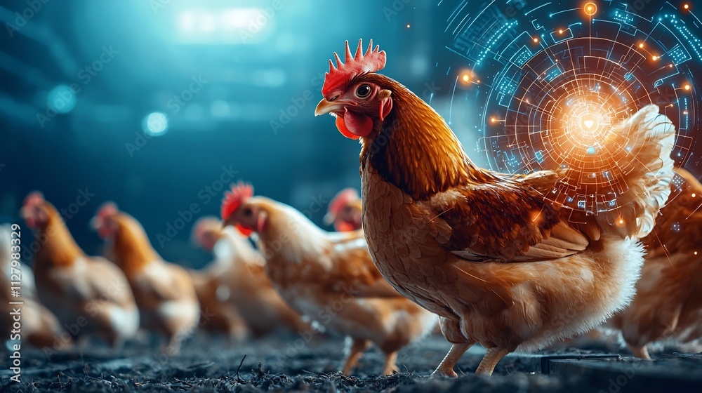 Poster automated feeding system for chickens connected to an iot network for real time monitoring and data 