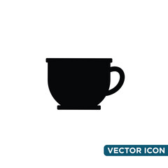 Simple Cup of Coffee icon Design Template 