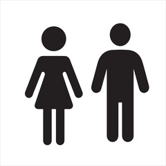Male and female toilet icon stock illustration